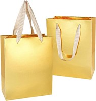 UnicoPak Gold Gift Bags Medium Size 8x4x10 20Pcs,