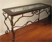 Leather Top Sofa Table - 31" x 60" x 19" W/*