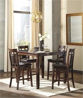 Ashley D384 Bennox 5 pc Counter Height Dining Set