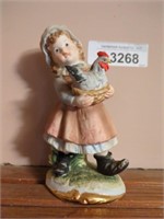 Hand-painted Lefton China figurine " young girl w