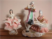 Original Germany made figurines w/ "D" stamped on