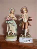 Vintage Lefton hand-painted "Adrian" & "Jeanne"