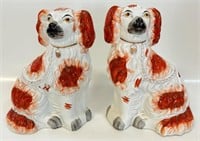 DESIRABLE 1880'S STAFFORDSHIRE DOG FIGURES