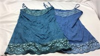 E3)  2 MAURICES CLINGY LACEY TANK TOPS, SIZE