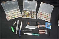 Fillet Knives, Hooks, tackle & Organizers