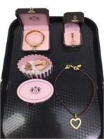 (5pc) Juicy Couture Bracelet, Pendant, Necklace