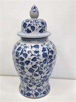 Large Blue and White China Ginger Jar