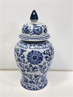 Large Blue and White China Ginger Jar