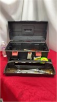 Plastic Toolbox with Various Tools