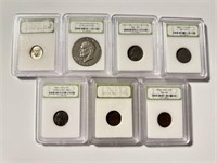 7 Piece International Numismatic Coins