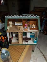 Doll house with furniture and extra furniture
