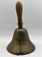 Brass School Hand Bell w/ Wood Handle