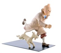 Tintin. Statuette Tintin et Milou running