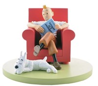 Tintin. Statuette Tintin fauteuil