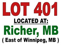 ~ LOT 401 / LOCATED AT: RICHER MANITOBA