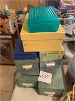 LOT OF STORAGE BOXES