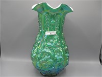Fenton Poppy SHow vase- green cased