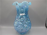 Fenton Poppy SHow vase-  RARE Aqua Opal