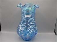 Fenton Poppy SHow vase- turquoise
