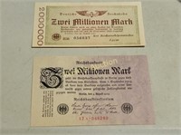 1923 2 million mark & 1923 2 million mark reichsbk