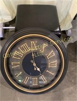 Faux Leather Storage Bin with Large Clock