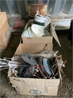 Box of Hanging Plastic Pots & Hangers