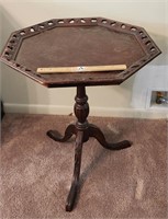 Wood Octagonal Serving Table