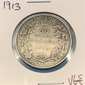 1913 Half Dollar Silver