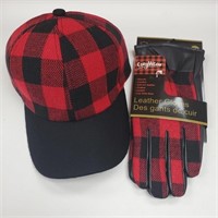 Ball Cap w/Leather Gloves Size M/L