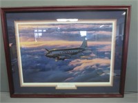 ~ " 50 Years a Lady " DC 3 American Airline Print