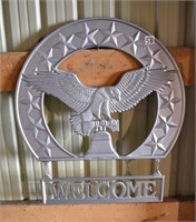 Pewter Welcome Sign, 24" x 27"