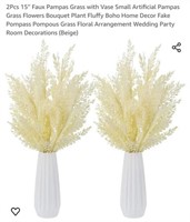 MSRP $20 Pampas Grass with Vase