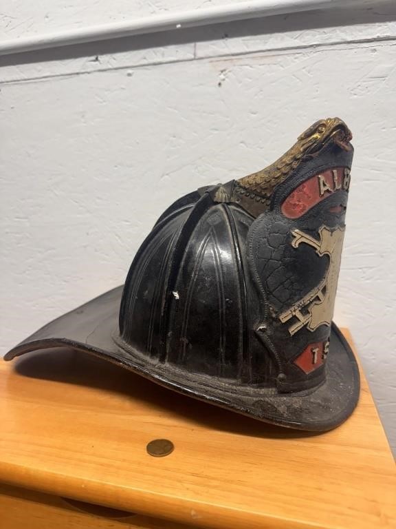 Antique  Victorian Era Fire Fighter Helmet 2427556