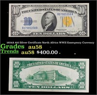 1934A $10 Silver Certificate North Africa WWII Eme