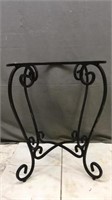Black Scroll Side Or Outdoor Table (base Only)