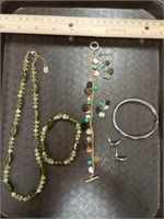 Chaps Necklace & Bracelet Set, Bracelet &