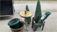 Planters,Garden tables,light up trees,stool and