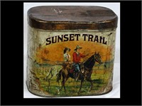 SUNSET TRAIL 5 CENT  CIGAR TIN