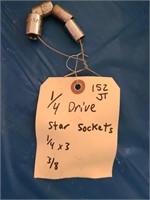 1/4 Drive Star Sockets 1/4x3,3/8