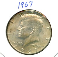 1967 Kennedy Half Dollar - 40% Silver