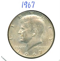 1967 Kennedy Half Dollar - 40% Silver