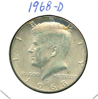 1968-D Kennedy Half Dollar - 40% Silver