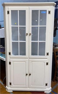 CONTEMPORARY WHITE PAINTED CORNER CUPBOARD