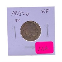 1915D Buffalo nickel XF