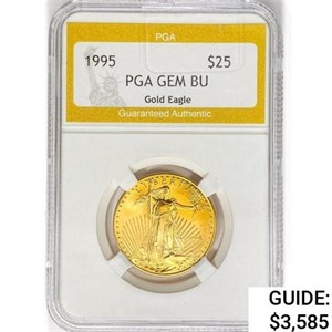 1995 $25 1/2oz. American Gold Eagle PGA GEMBU