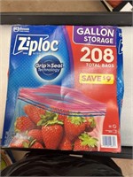 Ziploc bags gallon storage 208 ct