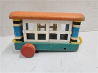 Fischer Price Wood Train Car front wheels missing