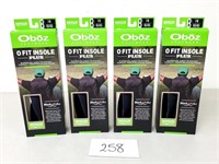 4 New Oboz O Fit Insoles - Size 7-8M / 8.5-9.5W