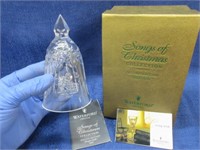 1997 waterford crystal 5in bell in golden box