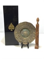 Armand De Brignac box and cover with wood figure